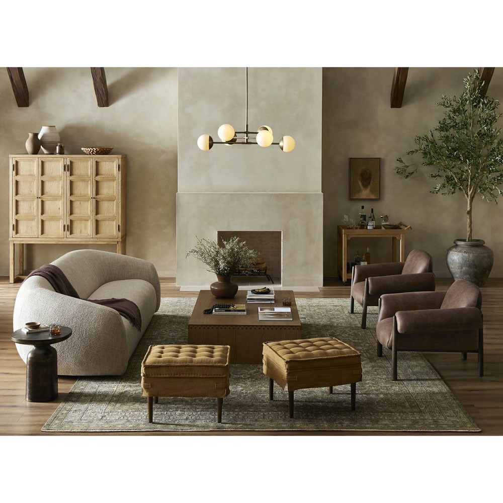 Lincoln Modern Classic Distressed Bronze Round End Table|