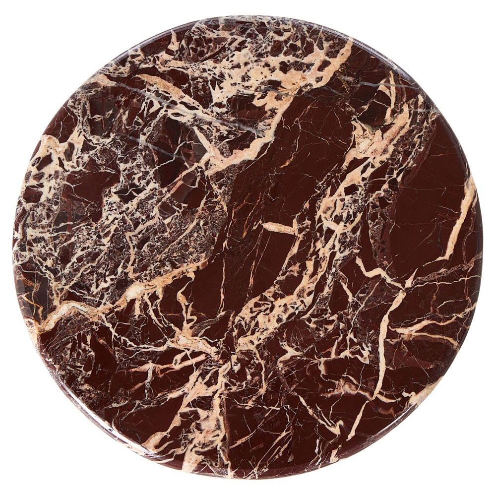 Reeves Modern Classic Garnet Marble Round Drink Table|