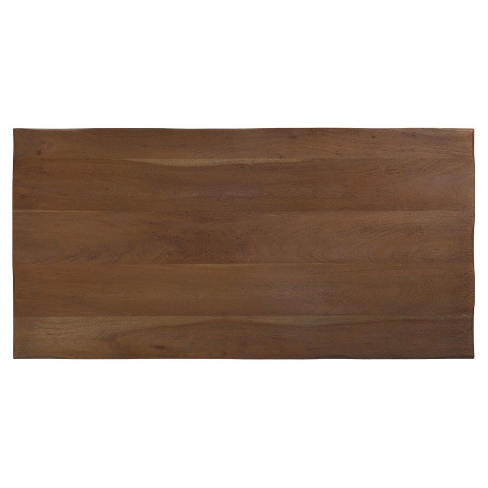 Reid Rustic Lodge Worn Brown Acacia Wood Rectangular Coffee Table|