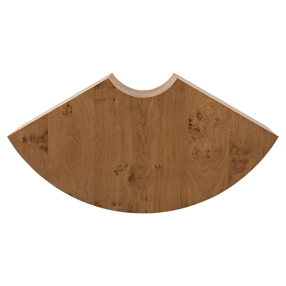 Rue Modern Classic Brown Burl Round Coffee Table|