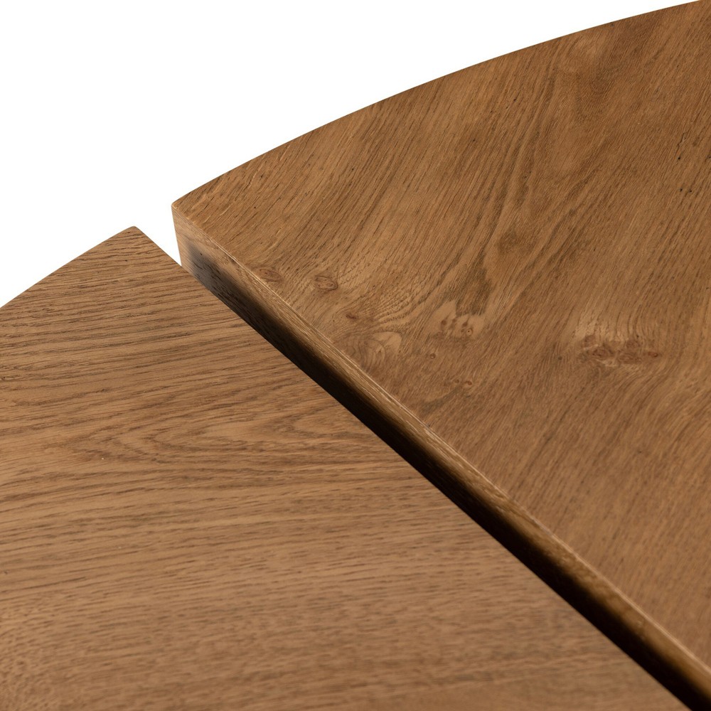 Rue Modern Classic Brown Burl Round Coffee Table|