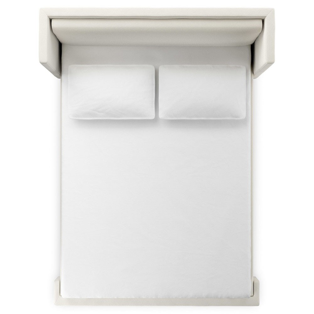 Sophia Modern Classic Cream Boucle Wingback Bed - Queen|