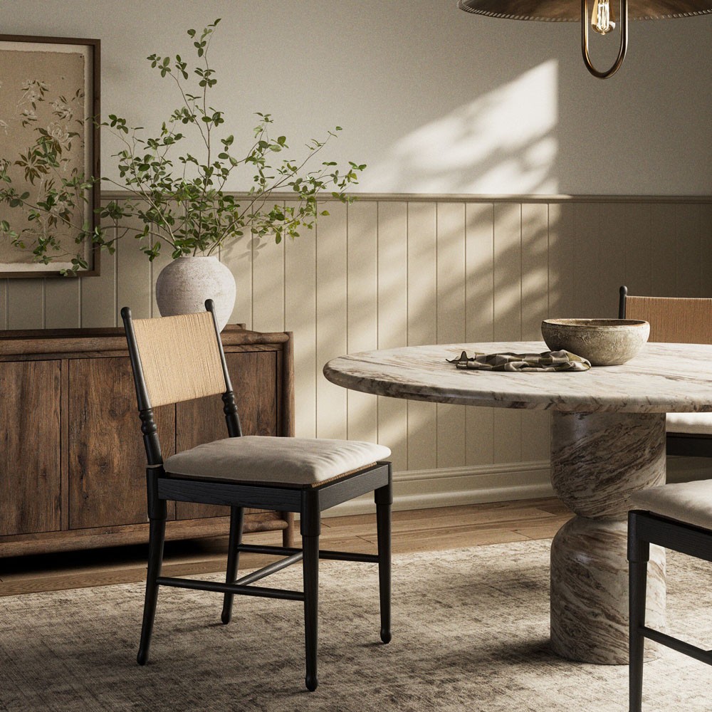 Fayth Broadway Dune Stained Black Ash Dining Chair|