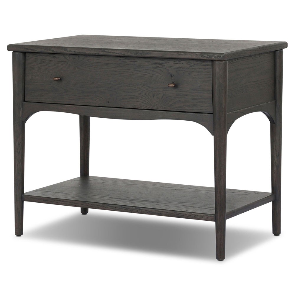 Lizzy Smoked Black Oak Nightstand|