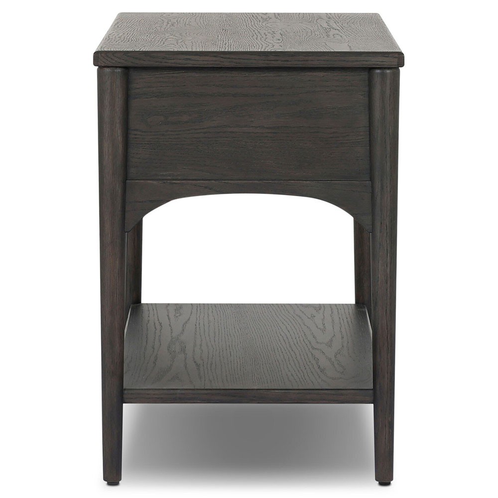 Lizzy Smoked Black Oak Nightstand|