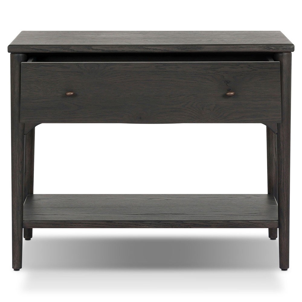 Lizzy Smoked Black Oak Nightstand|