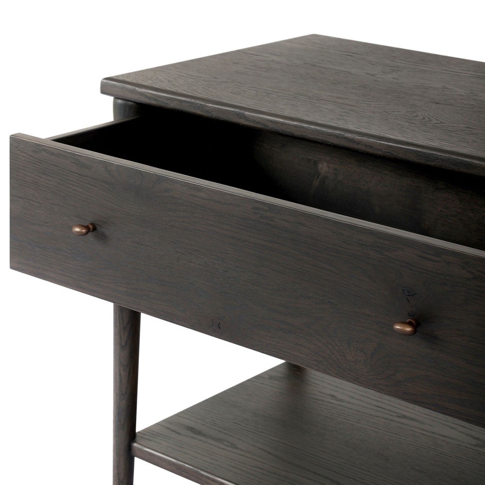 Lizzy Smoked Black Oak Nightstand|