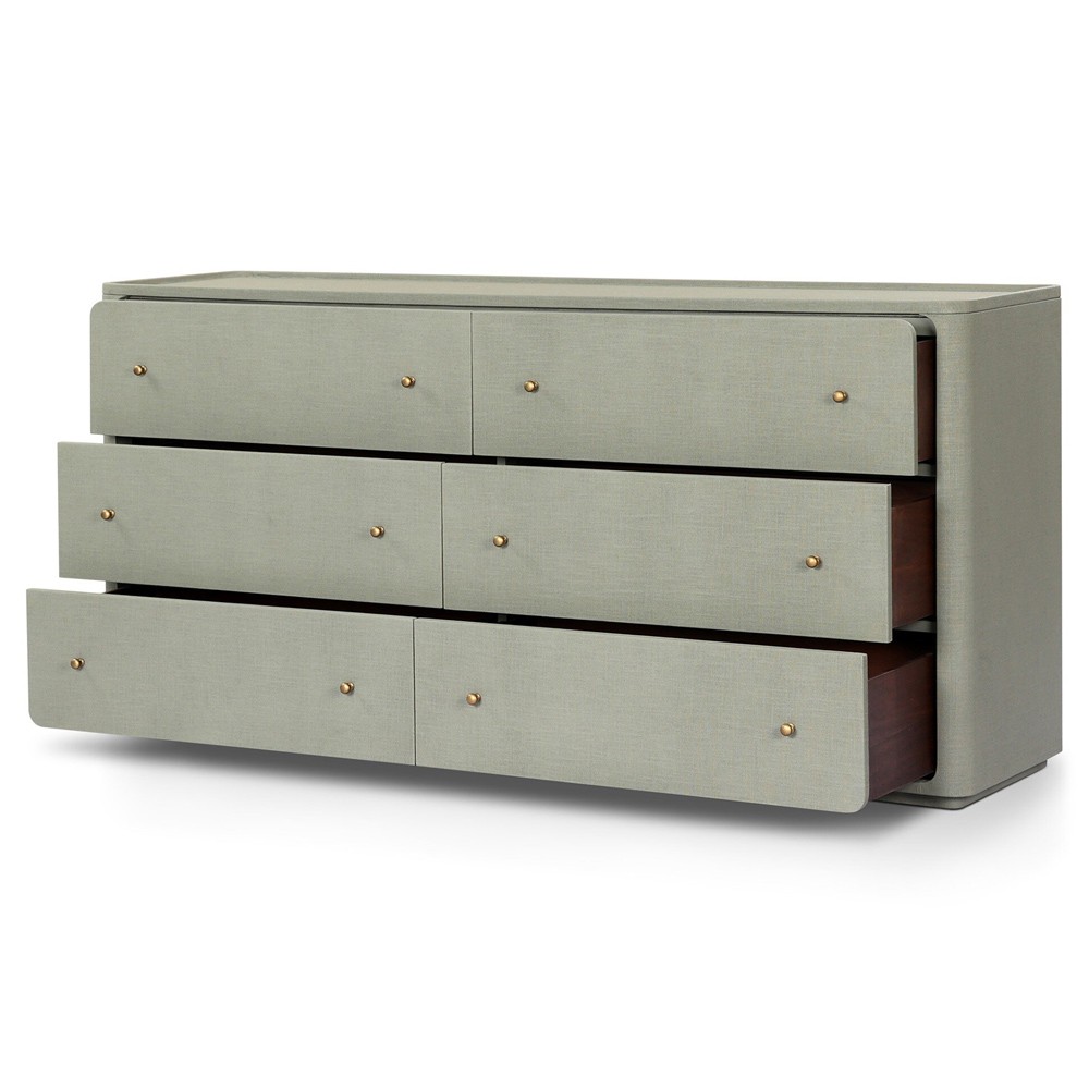 Paula Laurel Sage Linen Double Dresser|