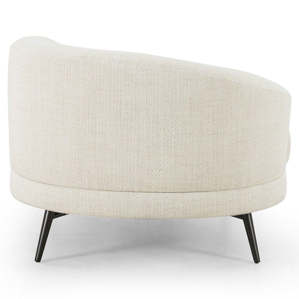 Carmela Modern Classic Cream Performance Chaise Lounge - Left Arm Facing|