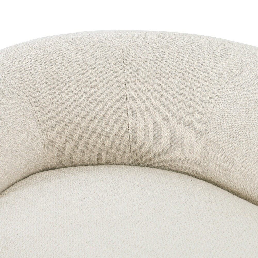 Carmela Modern Classic Cream Performance Chaise Lounge - Left Arm Facing|