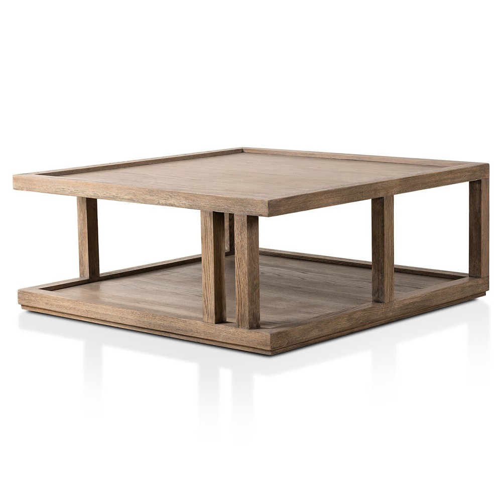 Cally Modern Classic Natural Oak Square Coffee Table|