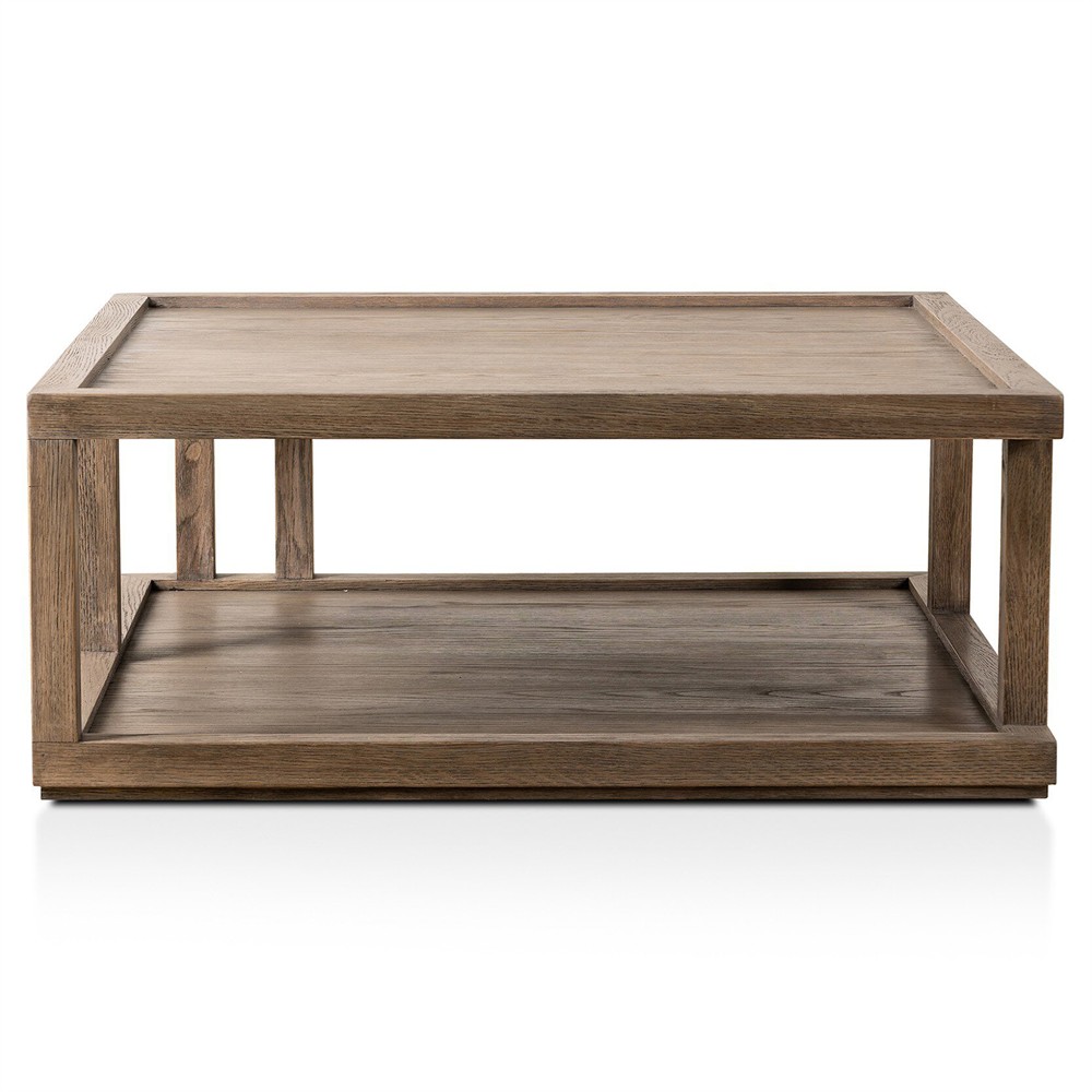 Cally Modern Classic Natural Oak Square Coffee Table|