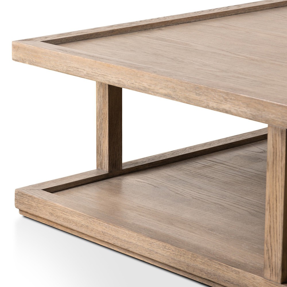 Cally Modern Classic Natural Oak Square Coffee Table|
