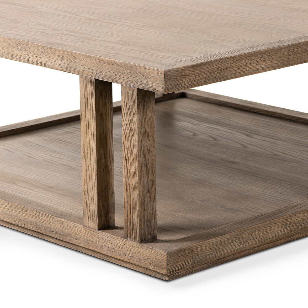 Cally Modern Classic Natural Oak Square Coffee Table|