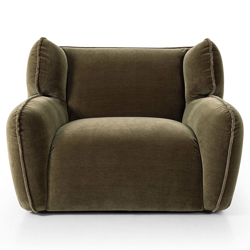 Garland Modern Classic Olive Green Velvet Swivel Wing Chair|