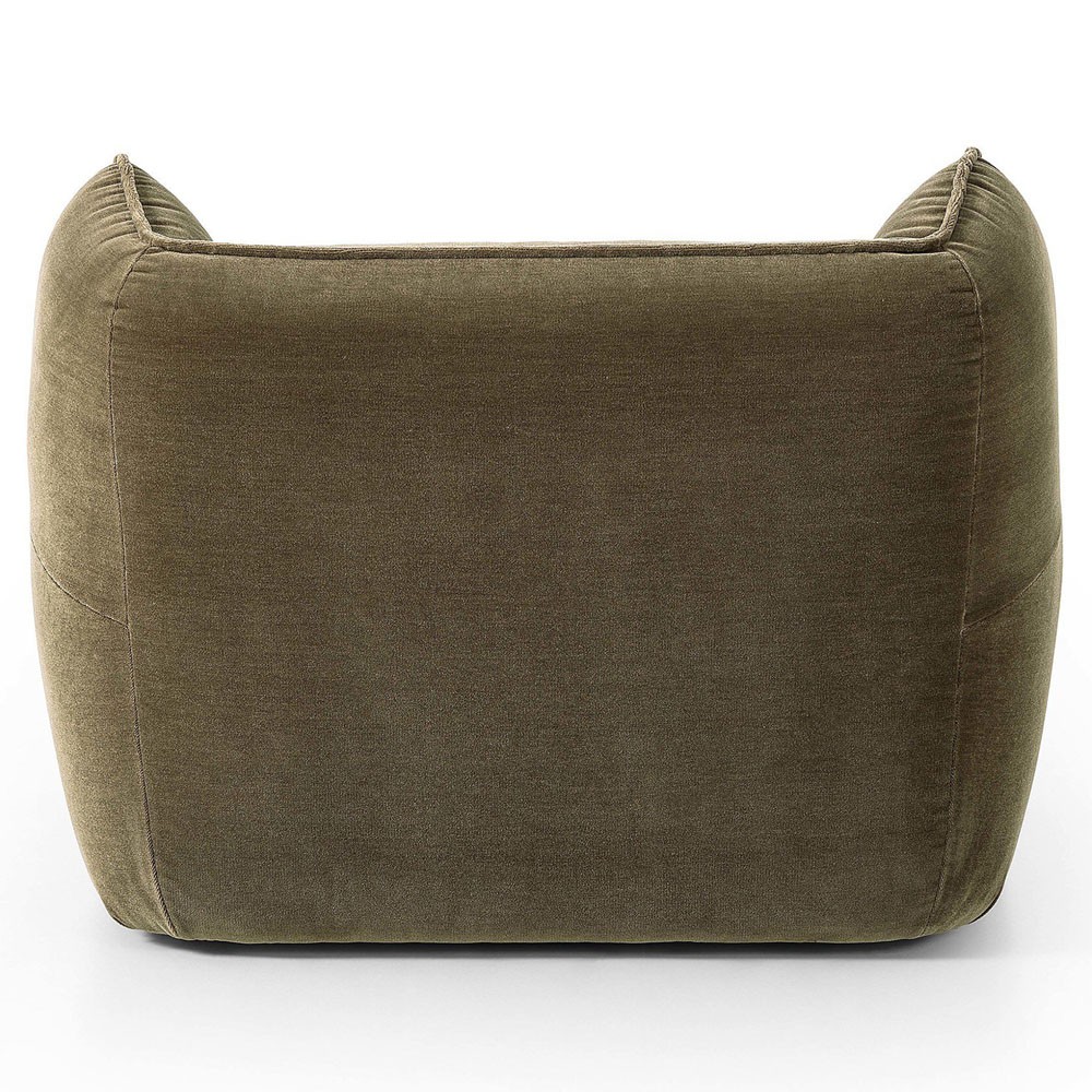 Garland Modern Classic Olive Green Velvet Swivel Wing Chair|