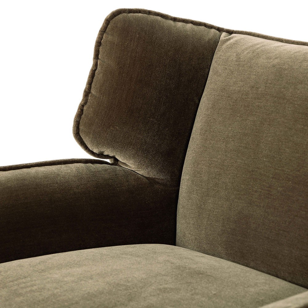 Garland Modern Classic Olive Green Velvet Swivel Wing Chair|