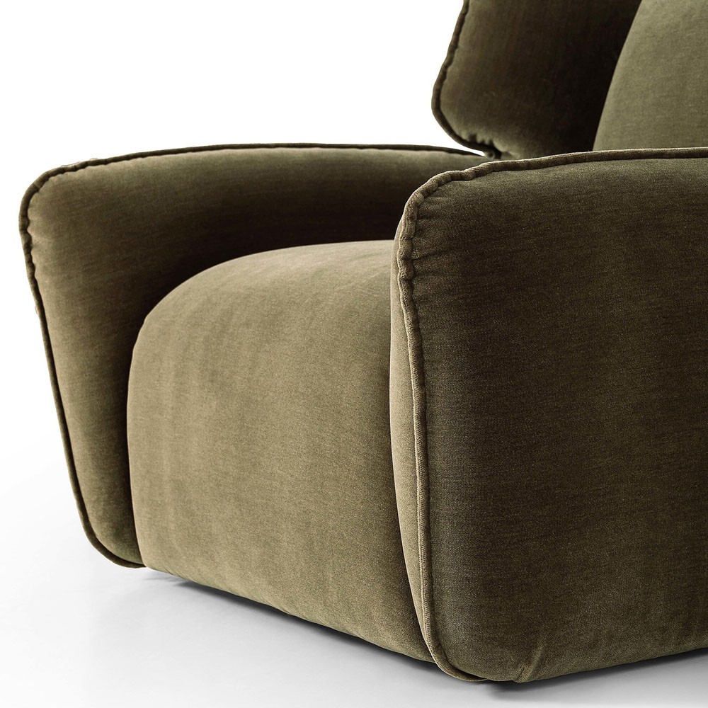 Garland Modern Classic Olive Green Velvet Swivel Wing Chair|