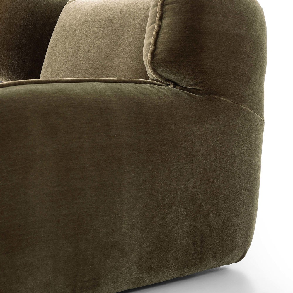 Garland Modern Classic Olive Green Velvet Swivel Wing Chair|