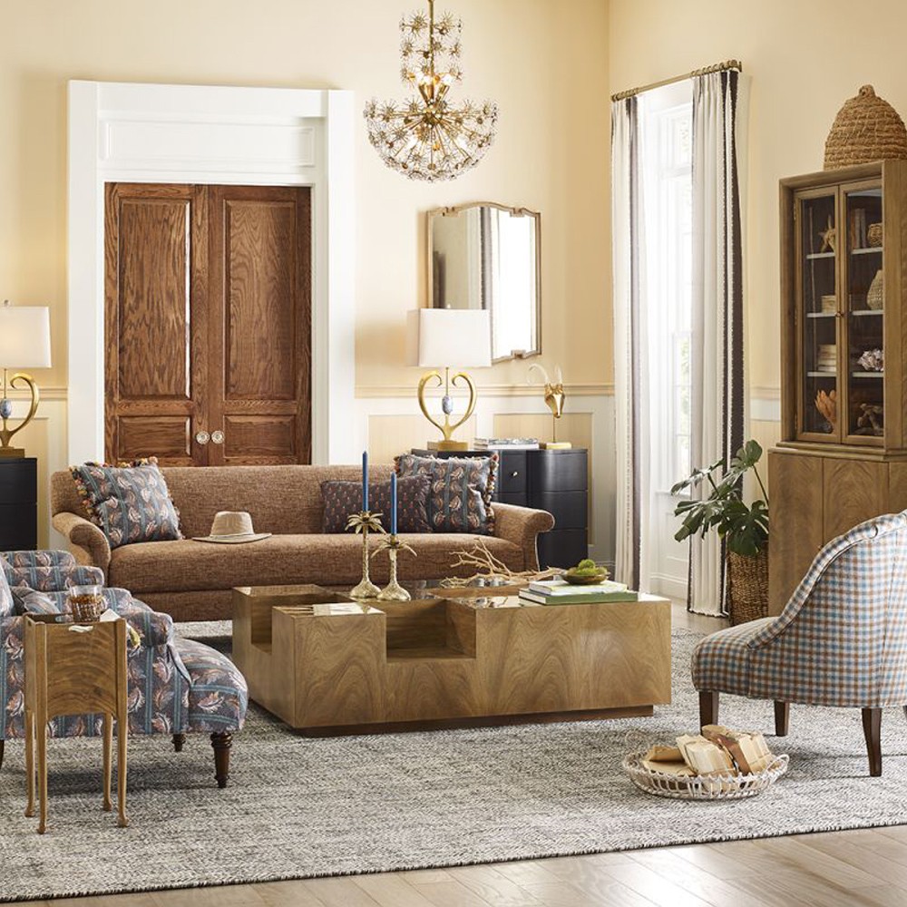 Cole Modern Classic Auden Brown Wood Display Cabinet|