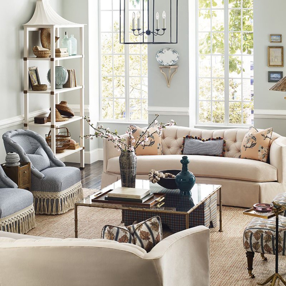 Mindy Modern Classic White Dove Wood Pagoda Etagere|