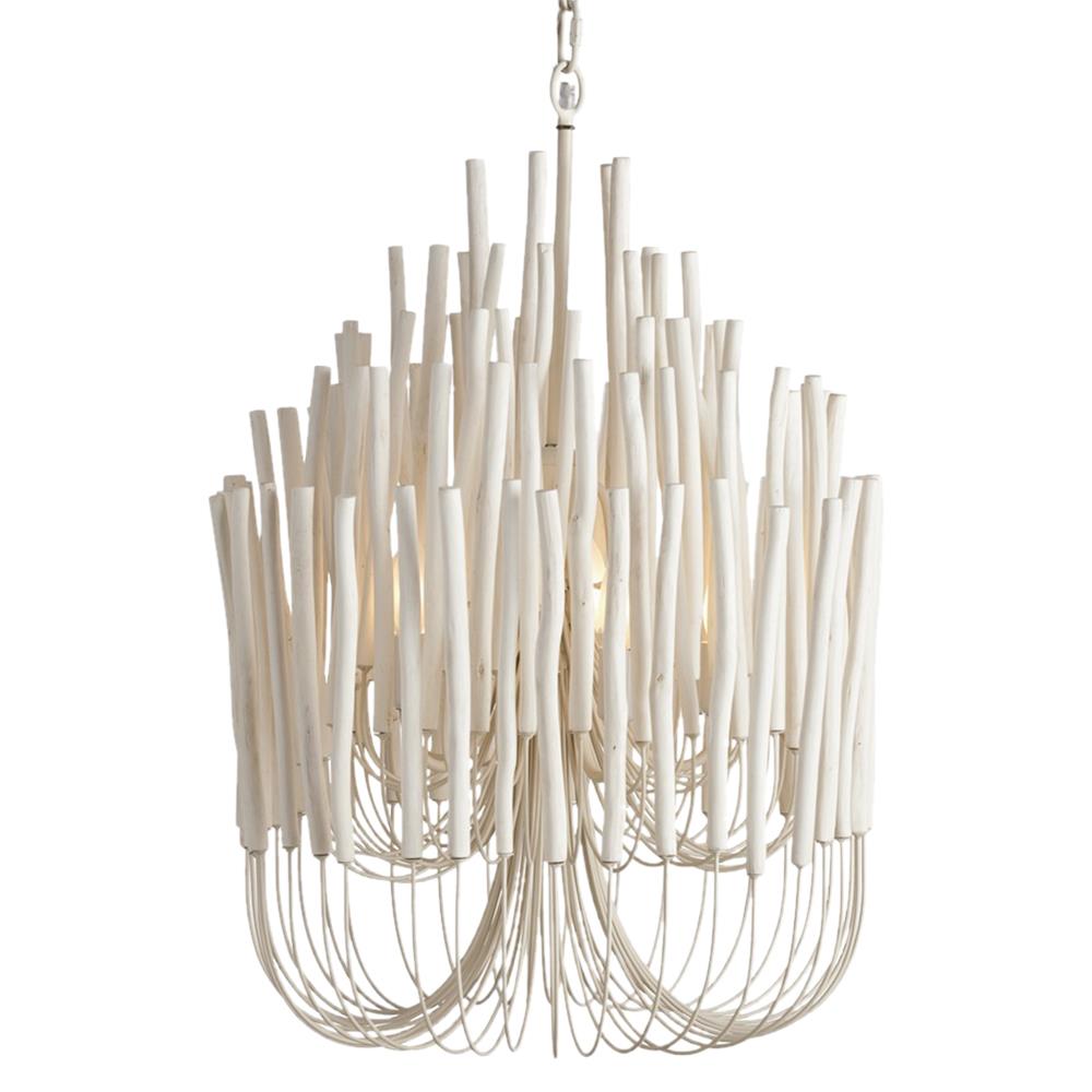 Arteriors Tilda Modern Classic White Washed Wood Tubular