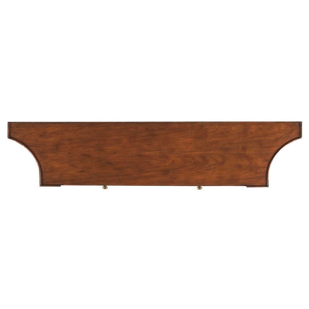 Marseille French Country Bordeaux Brown Acacia Console Table|
