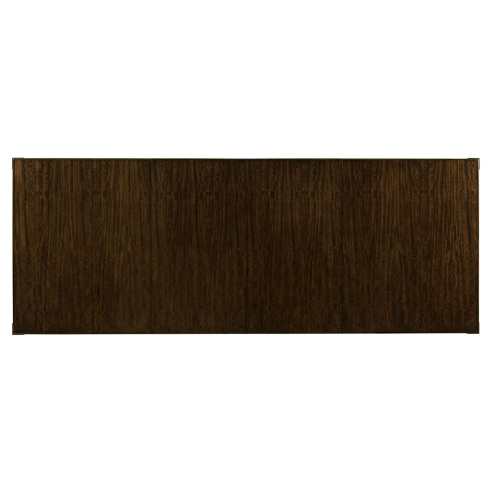 Kam Rustic Lodge Dark Brown Rectangular Extendable Dining Table - 64-104"|