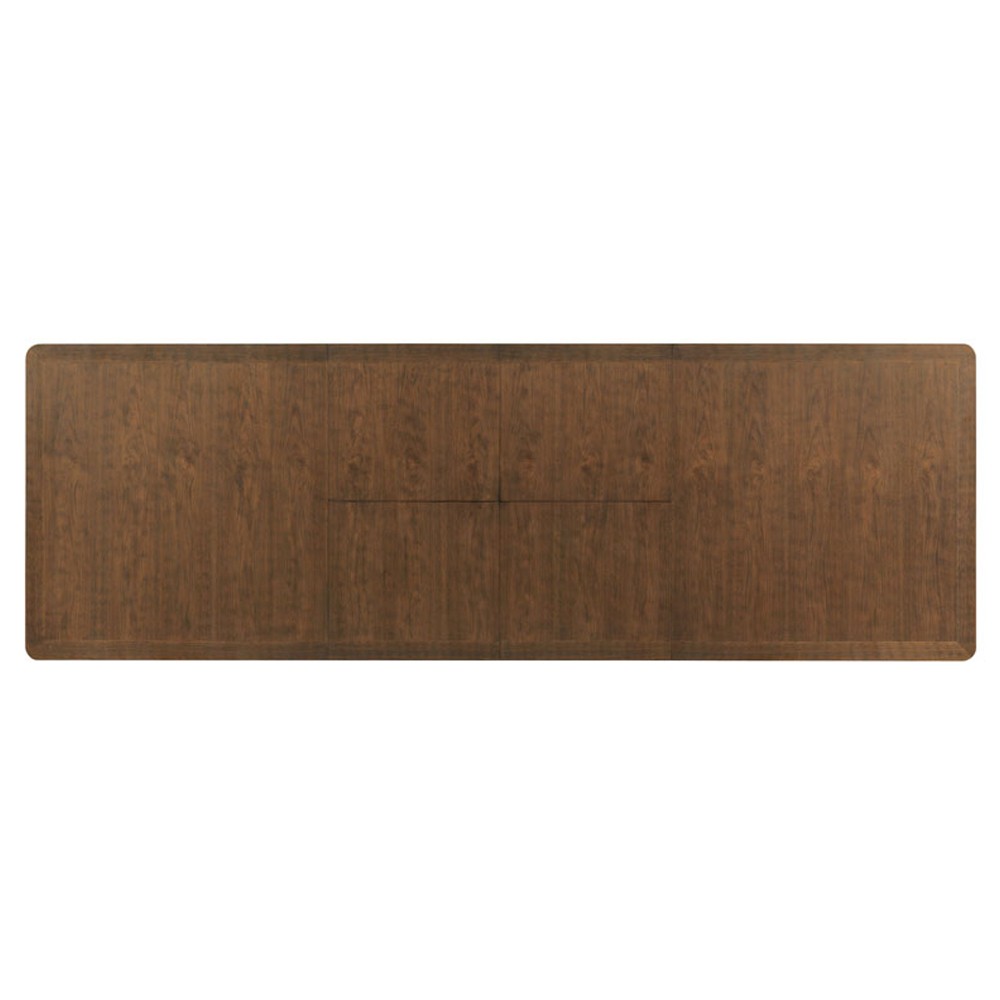 Laramie Modern Classic Brown Wood Extendable Rectangular Dining Table - 78-122"|