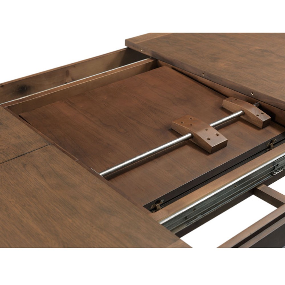 Laramie Modern Classic Brown Wood Extendable Rectangular Dining Table - 78-122"|