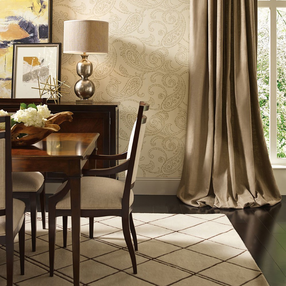 Marseille French Bordeaux Brown Wood Extendable Dining Table - 60-104"|