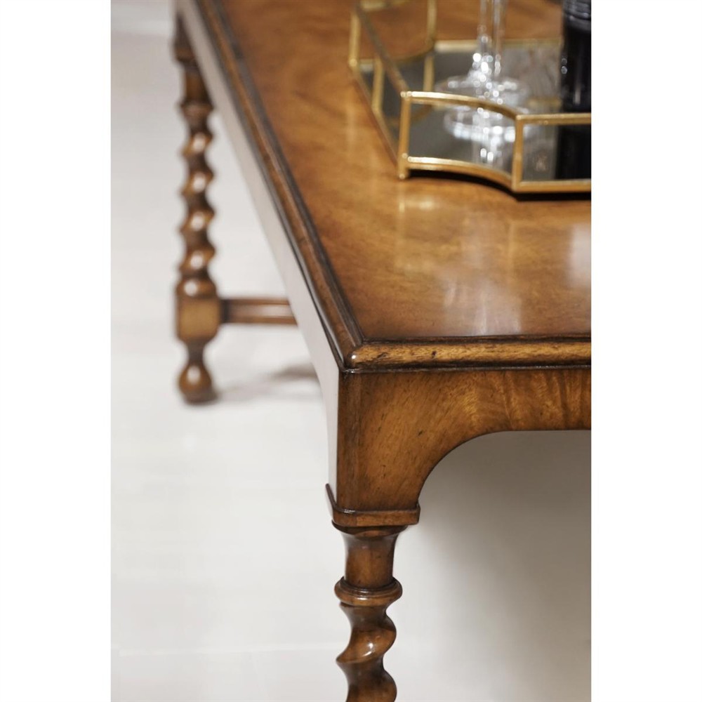 Riona Updated Traditional Brown Wood Rectangular Coffee Table 51