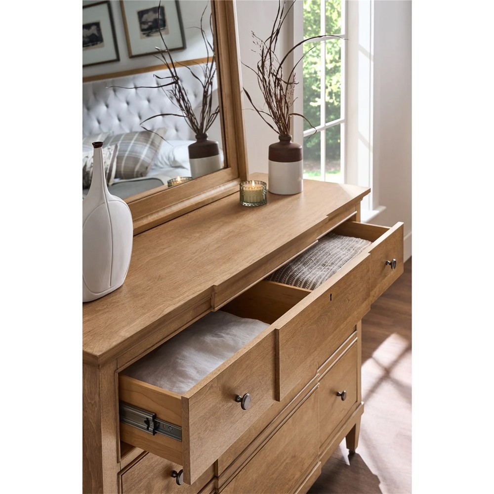 Adelaide Updated Traditional Brindle Birch Wood Dresser | Kathy