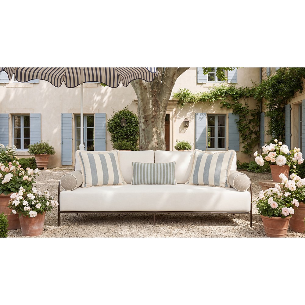 Segovia Modern Classic Cream Outdoor Sofa - 78