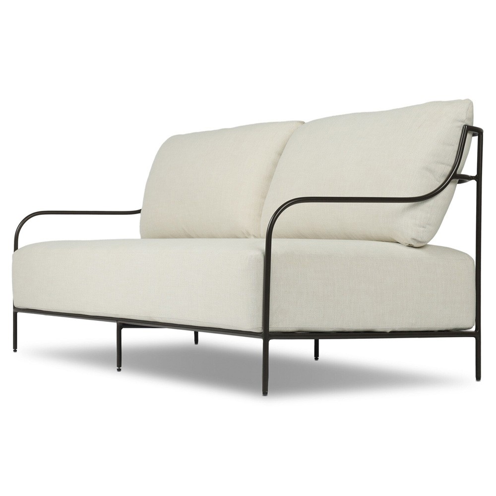 Segovia Modern Classic Cream Outdoor Sofa - 78