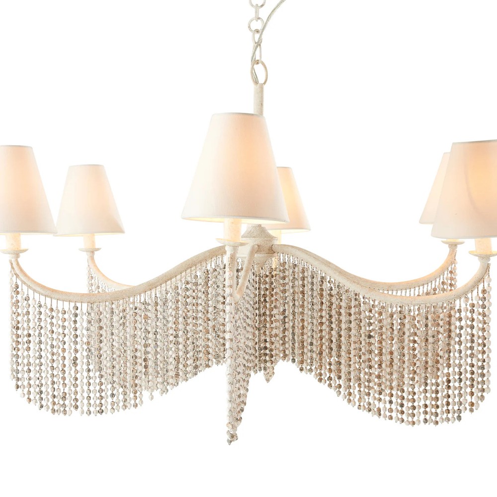 chandelier シェルフ Halifax Updated Traditional White Coco Beaded Chandelier Medium