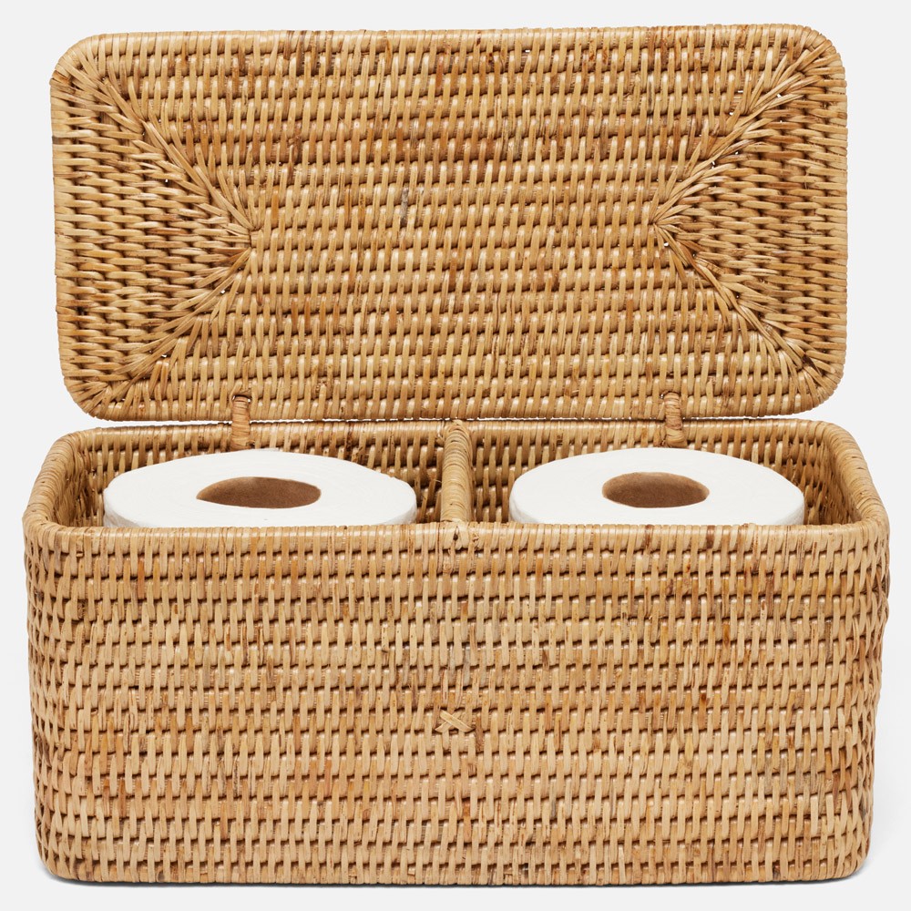 Pigeon And Poodle Camden Coastal Rattan Toilet Paper Holder