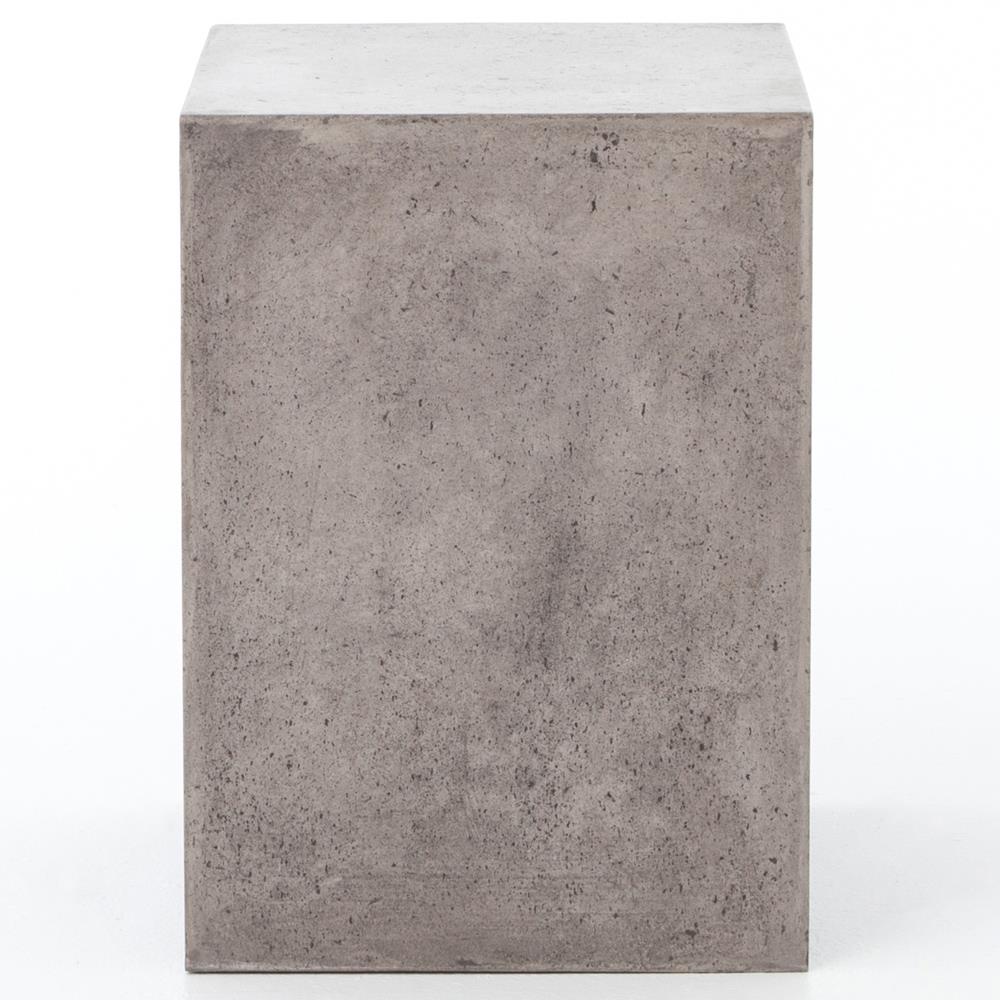 Matthew Industrial Loft Grey Concrete Rectangular Side Table|