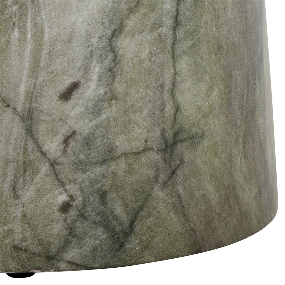 Tilda Modern Green Marbled Resin Outdoor Garden Stool | Kathy Kuo Home