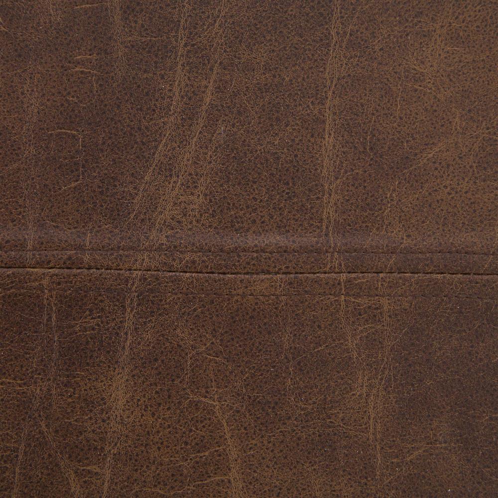 Oxton Industrial Dark Brown Seat Black Iron Frame Counter Stool|