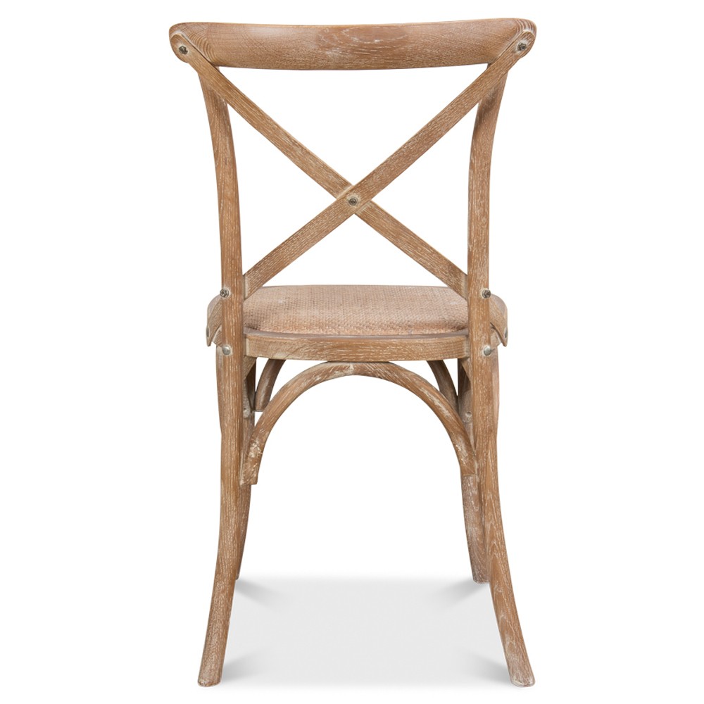 Kate French Country Woven Cane Tan Oak Dining Chair|