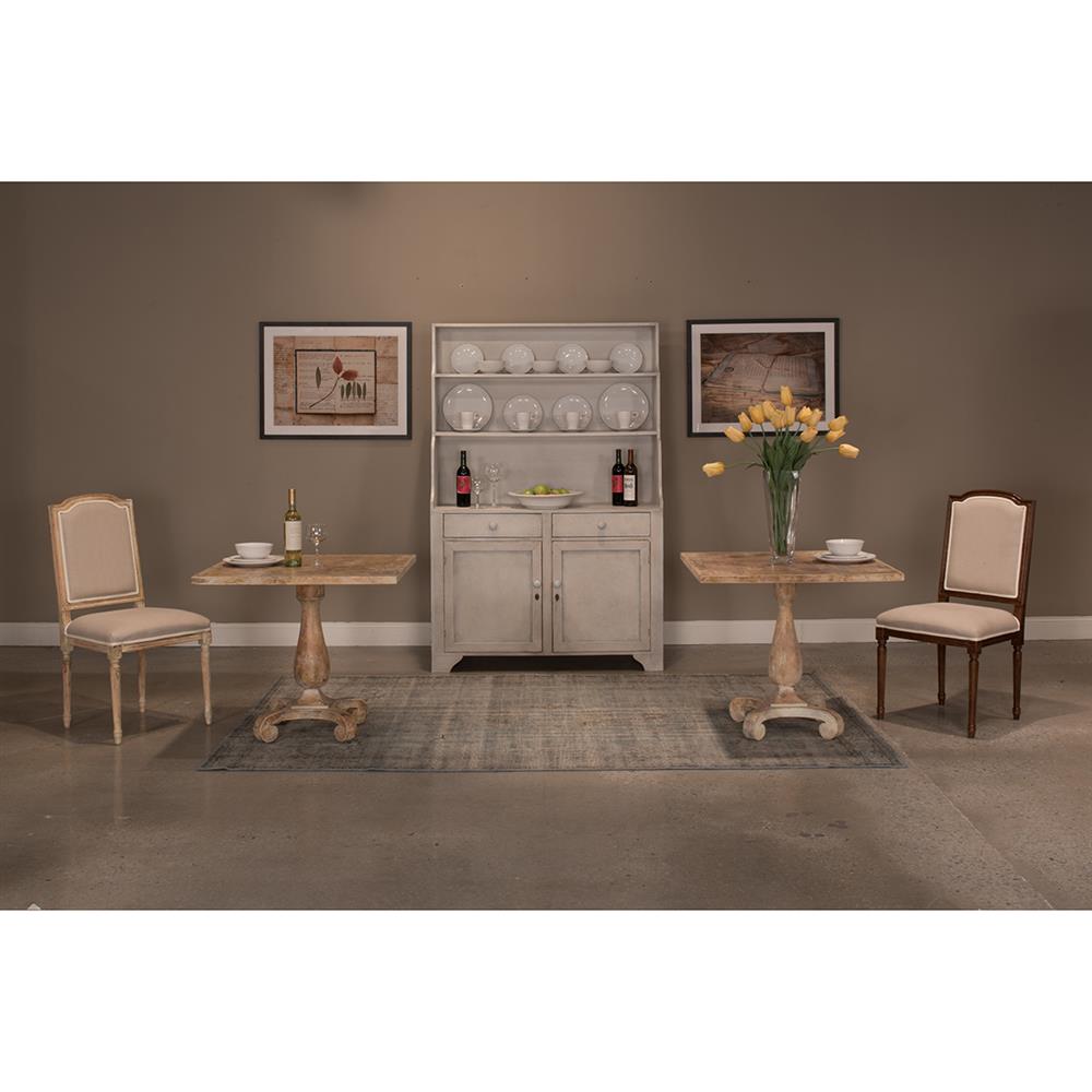 Antique Oak French Country Distressed Bistro Table- 33"W|