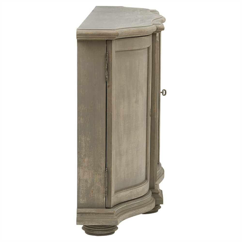 Picardy French Country Antique Grey Wood Sideboard Wide (Over 75
