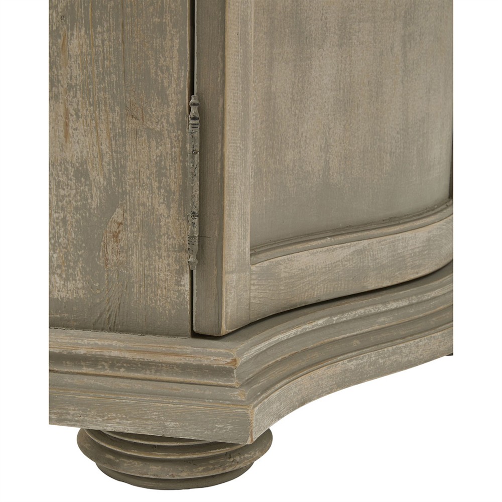 Picardy French Country Antique Grey Wood Sideboard Wide (Over 75