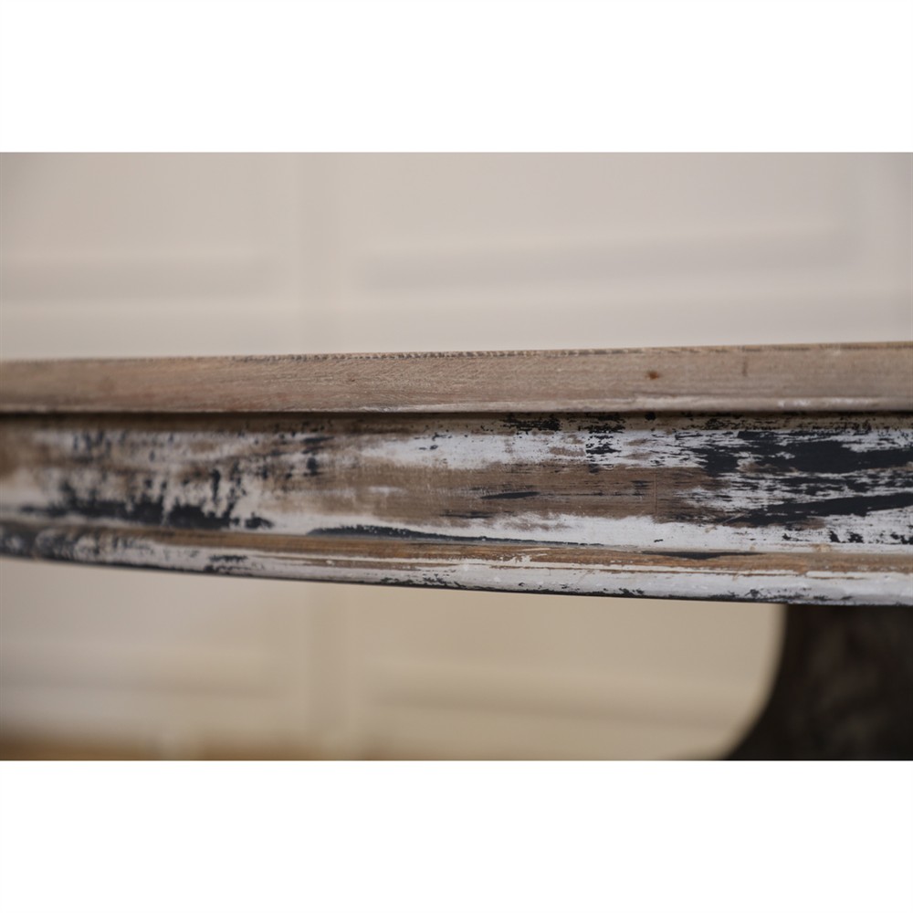 Comte French Country Wood Round Pedestal Dining Table - 51"W|