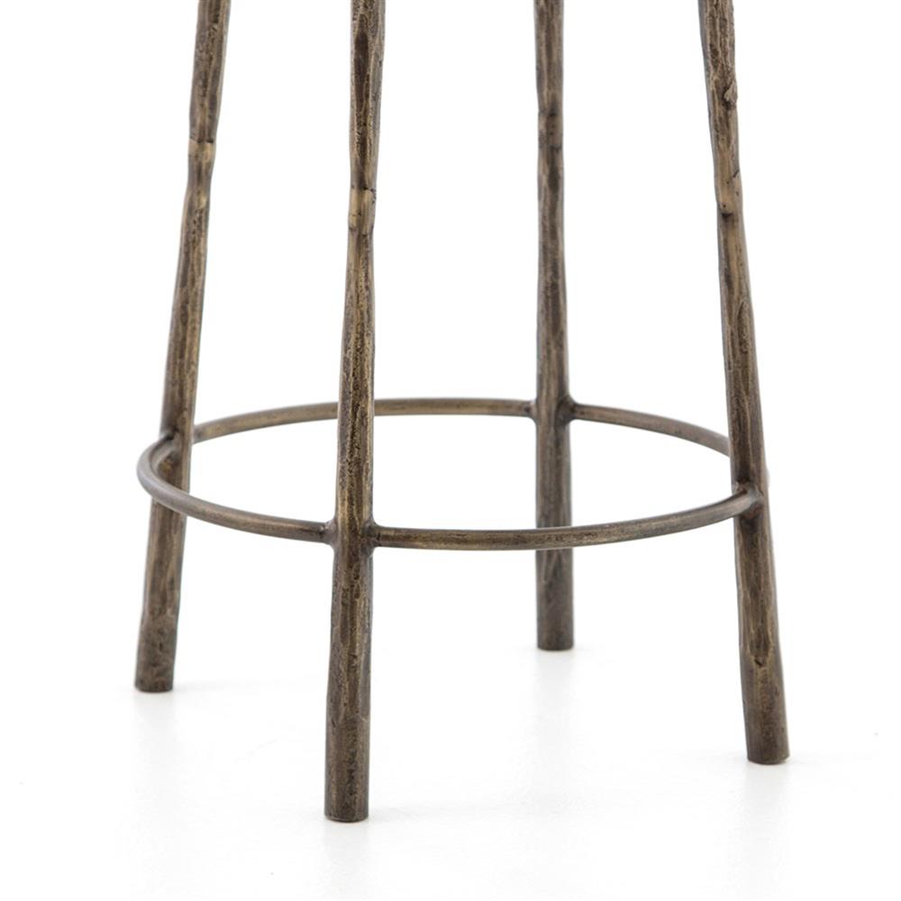 Vito Industrial Loft Hand Wrought Antique Brass Iron Counter Stool|
