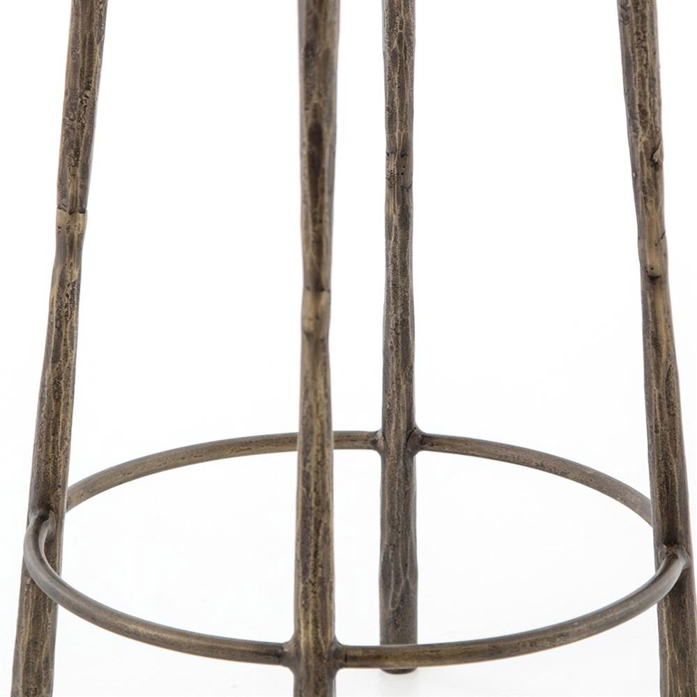 Vito Industrial Loft Hand Wrought Antique Brass Iron Counter Stool|