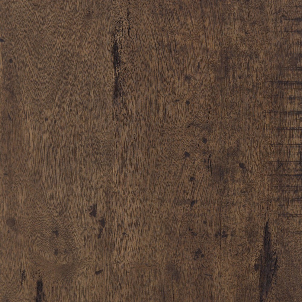 Levitan Industrial Grey Aluminum Brown Reclaimed Wood Round Table - 42"|