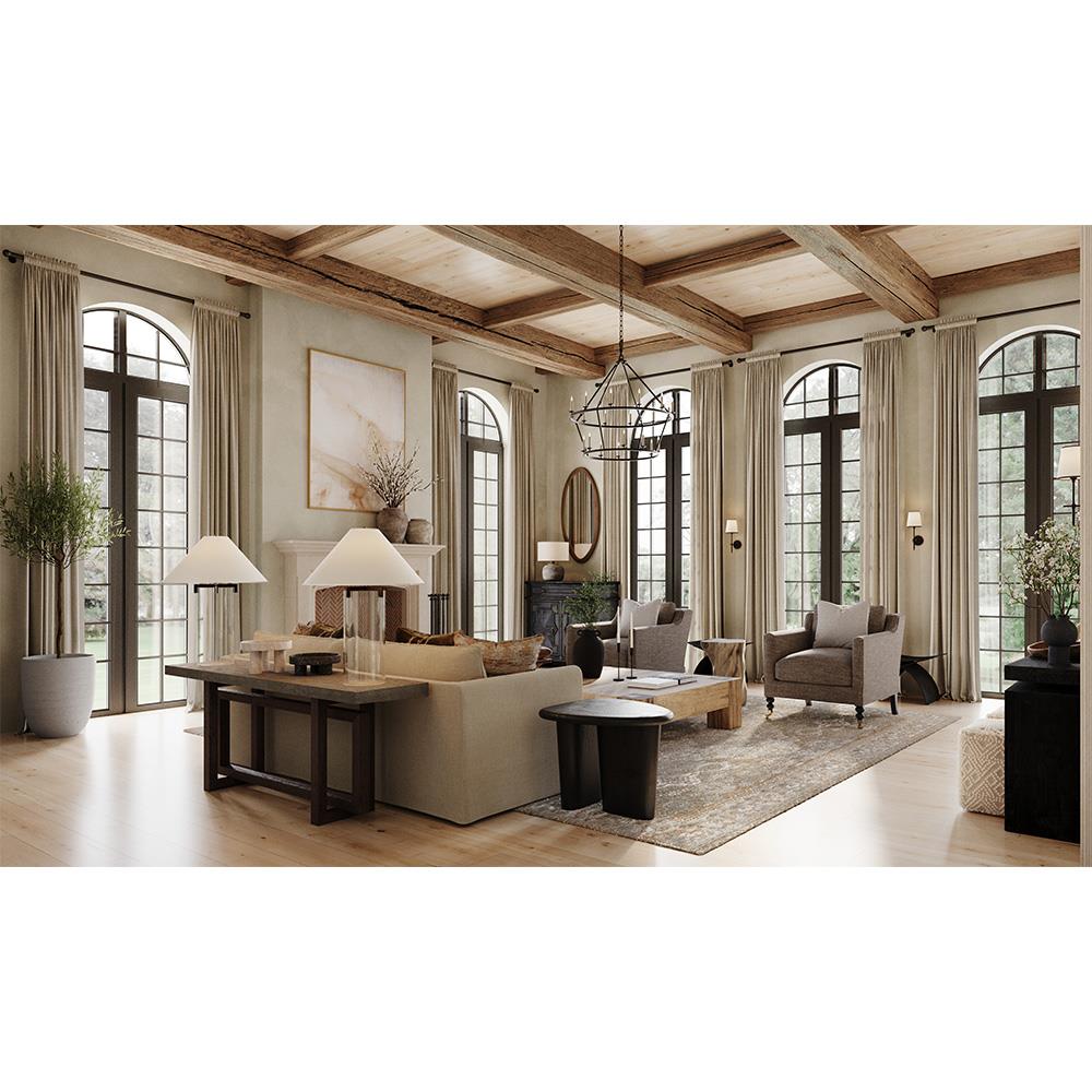 Palecek Chloe Rustic Fossilized Natural Tree Trunk Side End Table|