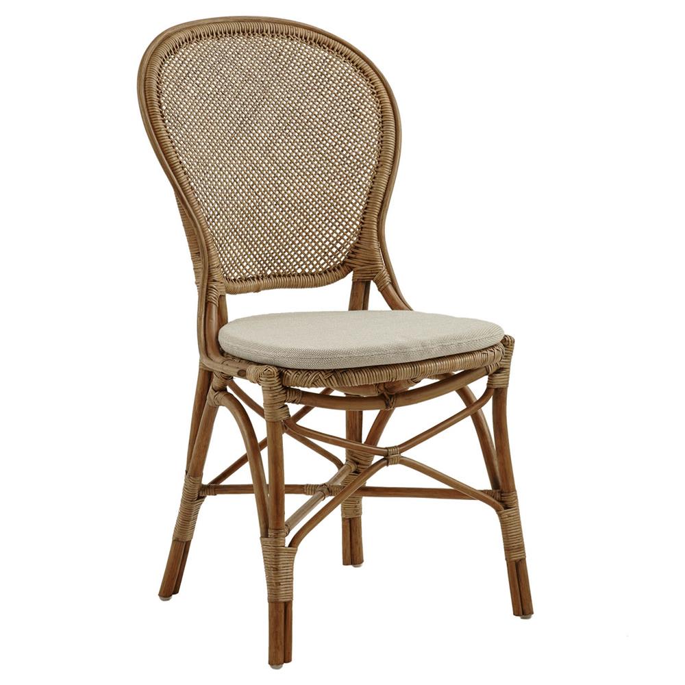 Lydia French Country Brown Rattan Dining Chair|